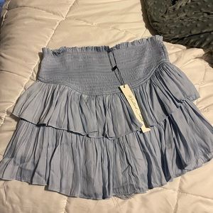 Blue ruffle skirt!